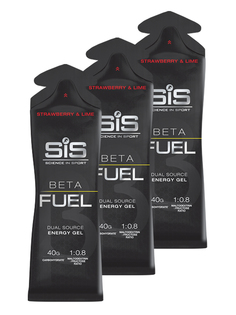 Энергетический гель SiS, Beta Fuel Energy Gel, 3шт по 60мл (Клубника-лайм)