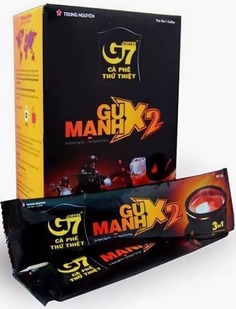 Кофе натуральный особой крепости 3 в 1 "strong x2", g7, коробка 12 саше Trung Nguyen