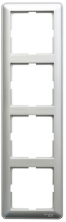Рамка Schneider Electric Wessen 59 4-ая Матовый хром