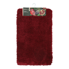 Коврик для ванной Homeclub Velvet 50 х 80 см бордовый