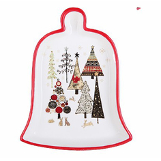 Блюдо Korall Christmas trees Колокольчик фарфор 195 х 151 мм Коралл