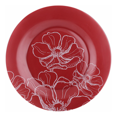Тарелка десертная Luminarc Poppy flowers red 19 см красная