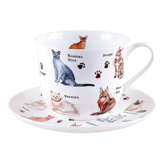 Чайная пара Korall Five oclock Cats фарфор 500 мл Коралл