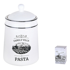 Банка для сыпучих продуктов Коралл Family Villa 850 мл белая