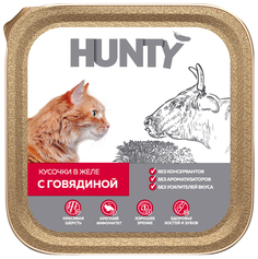 Влажный корм для кошек Hunty, говядина, 100г