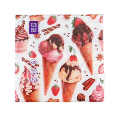 Салфетки бумажные Dolce Albero Айс крим 33 х 33 см 20 шт