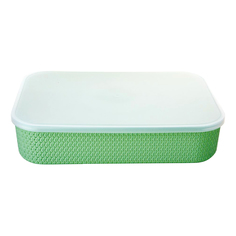 Корзина для мелочей Homeclub Artichoke с крышкой 25,5 x 18 x 8 см в ассортименте