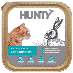 Влажный корм для кошек Hunty, кролик, 100г