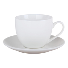 Чайная пара Коралл Общепит 200 мл белая