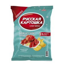 Чипсы русская картошка лосось гриль/камч.краб 110г