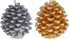 Свеча декоративная Homeclub Сияющая шишка 6,2 х 6,2 х 6,2 см