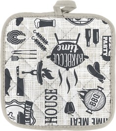 Прихватка Унисон 18 х 18 см рогожка серая