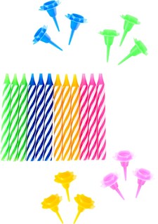 Свечи праздничные Colors 6,5 см 12 шт No Brand