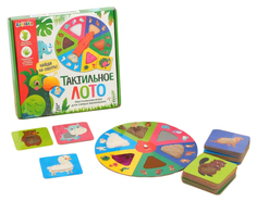 ZABIAKA Настольная игра для малышей "Тактильное лото", животные Забияка