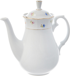 Кофейник 1350 мл; "Natalie", декор "Мелкие цветы, отводка золото" Thun 1794