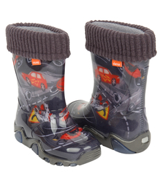 Резиновые сапоги для детей Demar 0433 EE STORMER LUX EXCLUSIVE черный/красный 30