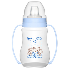 Поильник WeeBaby Медвежонок непроливайка с ручками, с 6 месяцев, 250 мл