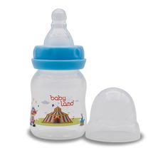 Бутылочка Babyland, с рождения, 80 мл, голубой