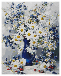 Раскраски по номерам Белоснежка Любимые цветы 40х50 см