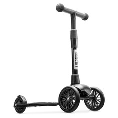 Трехколесный самокат Дерзкий Старт детский, бесшумное шасси Super-CHASSIS, черный !Дерзкий