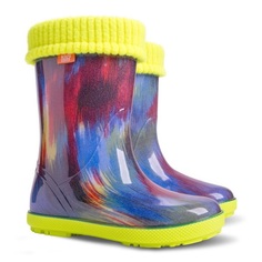 Резиновые сапоги для детей Demar 0048 AF HAWAI LUX PRINT синий/желтый 24