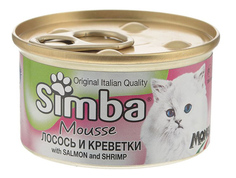 Консервы для кошек Simba Pate, паштет с лососем и креветками, 85г