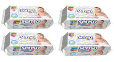 Салфетки влажные для детей SENSO baby с крем-бальзамом, с клапаном, 4 уп. по 120 шт.