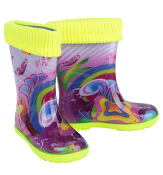 Резиновые сапоги Demar Хиппи фиолетовый 0449EA HAWAI LUX EXCLUSIVE р.28-29