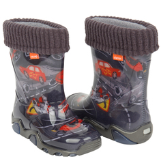 Резиновые сапоги Demar черный/красный 0433 EE STORMER LUX EXCLUSIVE р.34-35