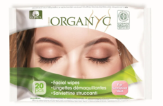 Салфетки Organyc для снятия макияжа, 20 шт