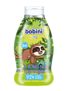 Гель для душа и пена для ванны 2 в 1 BOBINI CLASSIC Ленивец 1+, 660 мл