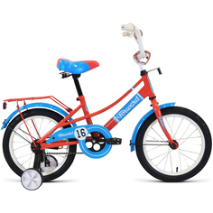 Двухколесный велосипед Forward Azure 16 2021, коралловый/голубой