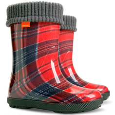 Резиновые сапоги Demar красный/черный/серый 0049 AD р.26-27