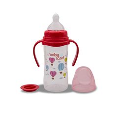 Бутылочка Babyland, с 6 месяцев, 300 мл, красный