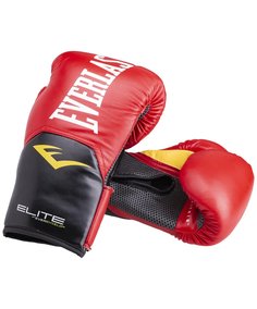 Боксерские перчатки Everlast Elite ProStyle белые/черные, 10 унций