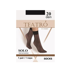 Капроновые носки женские Teatro Solo коричневые one size