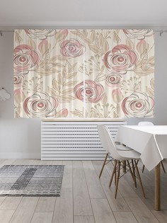 Шторы под лён «Вихрь цветов», серия Oxford DeLux, 290х180 см Joy Arty