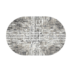 Ковер Люберецкие ковры Альфа 88103/55, овальный, 1 x 2 м, фризе Alfa