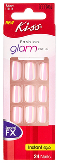 Накладные ногти KISS Fashion Glam Nails Set FX 14-1856 Розовое сияние 24 шт