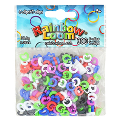 Набор с-клипс Rainbow Loom для плетения браслетов, 300 шт.