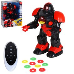 Радиоуправляемый робот Борис Smart Baby интерактивный стреляет черный