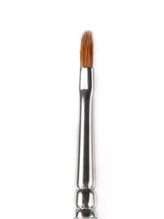 Кисть с серебристой ручкой №6/Professional Flat Brush 6 (Цв: n/a) Kryolan