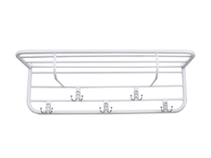 Настенная вешалка в прихожую Амис Полка-вешалка Каркас белый