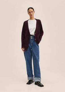Трикотажный кардиган с карманами - Camelli-i Mango