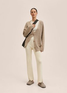 Трикотажный кардиган с карманами - Camelli-i Mango
