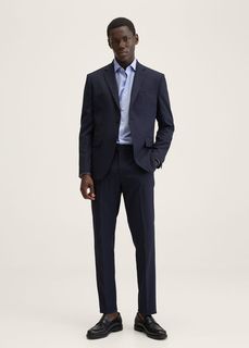 Костюмная рубашка slim fit из хлопка - Emeritol Mango