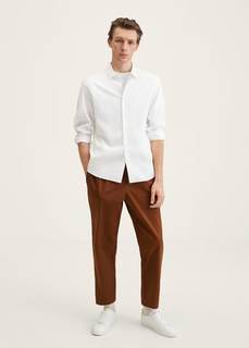 Фактурная рубашка slim fit из хлопка - Arthur Mango