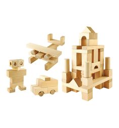 Деревянный конструктор Пелси Строительный набор №2 (60 дет.)