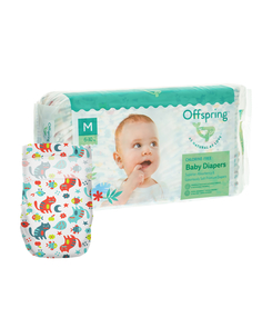 Offspring подгузники, M 6-10 кг. 42 шт. расцветка Котики