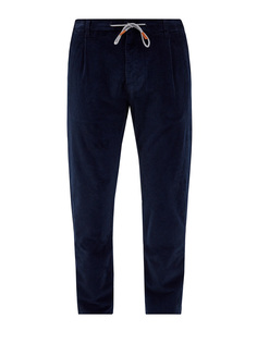 Брюки из хлопкового вельвета с трехцветными эластичными вставками Eleventy